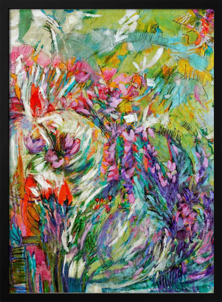 Pink Blossoms Abstract | Poster