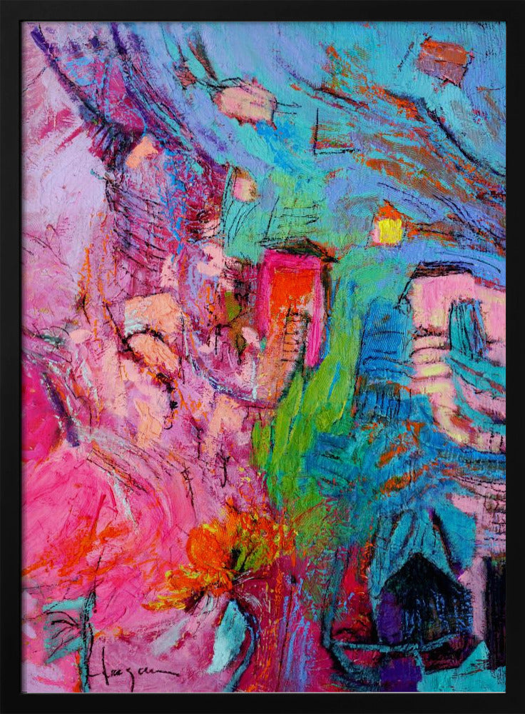 My Pink Cottage in the Garden | Poster