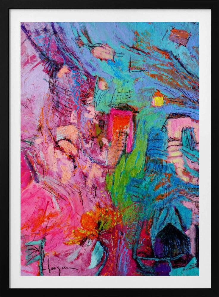 My Pink Cottage in the Garden | Poster