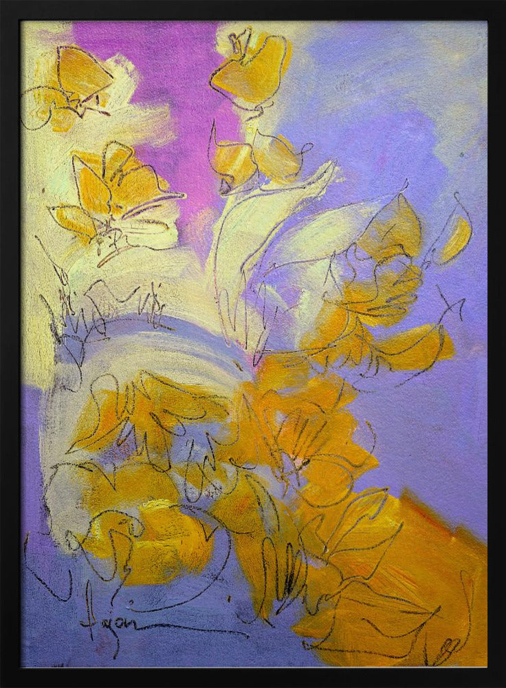 Golden Blossom Glow | Poster