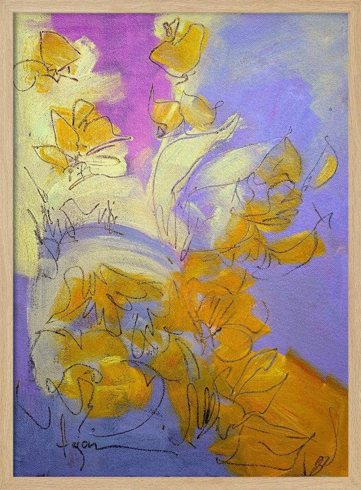 Golden Blossom Glow | Poster