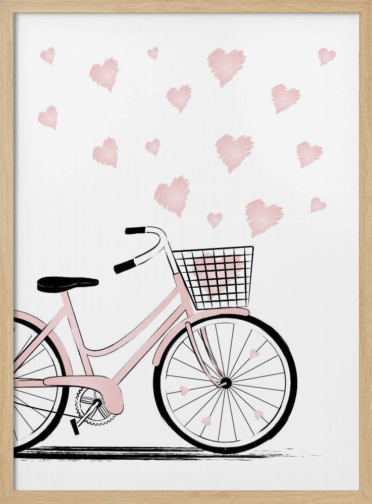 Bike with Hearts | Poster