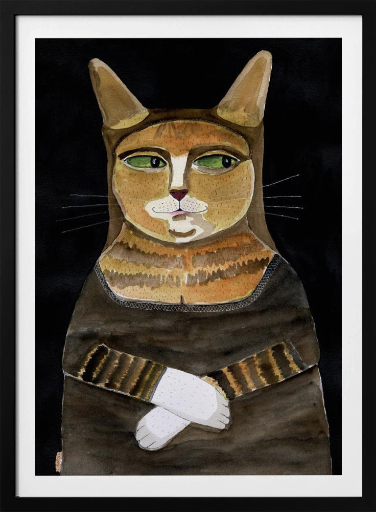 Mona Lisa Cat Funny Cat Humour Ginger Orange Cat | Poster