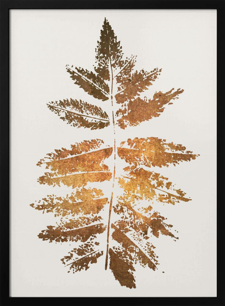 Oak Leaf Print (gold) | Poster