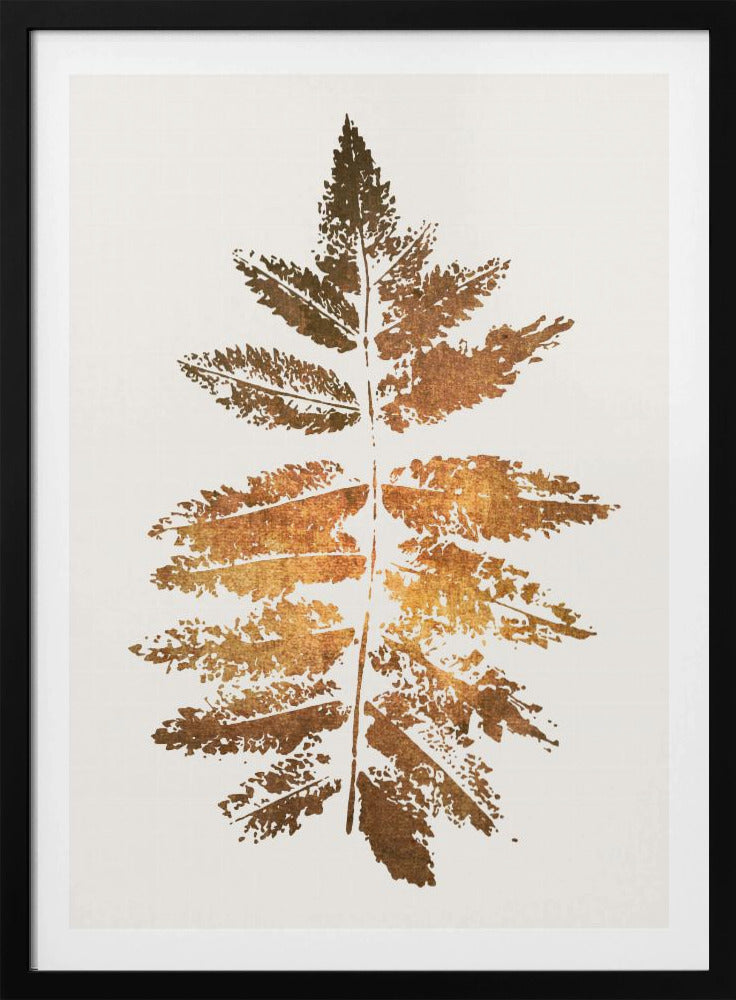 Oak Leaf Print (gold) | Poster