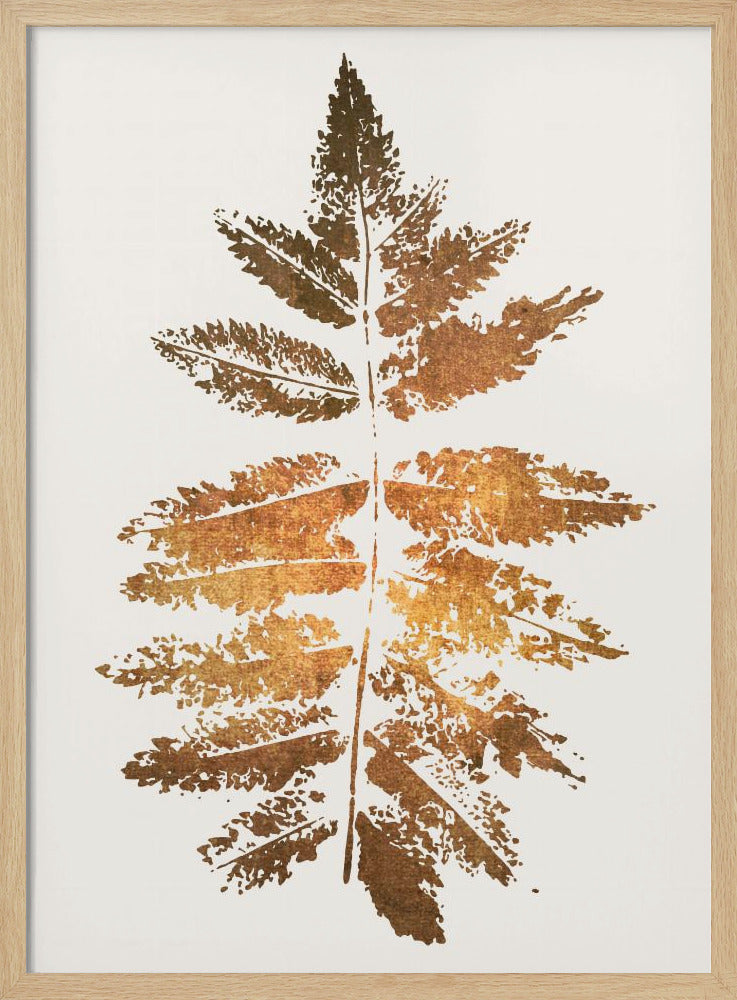 Oak Leaf Print (gold) | Poster