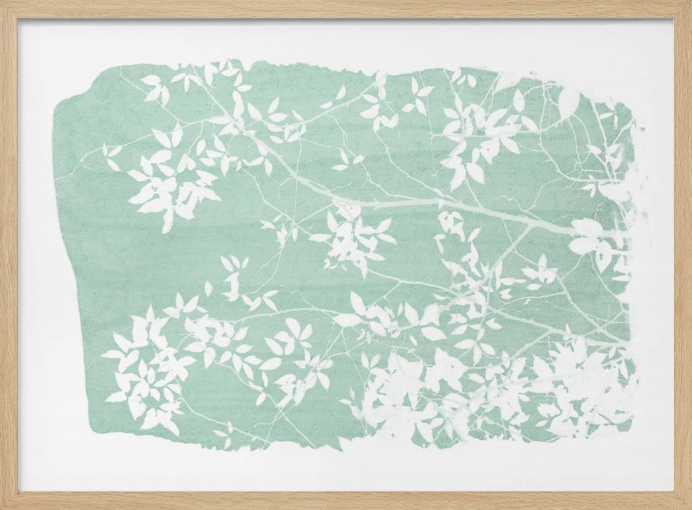 Mint Tree Foliage Silhouette | Poster