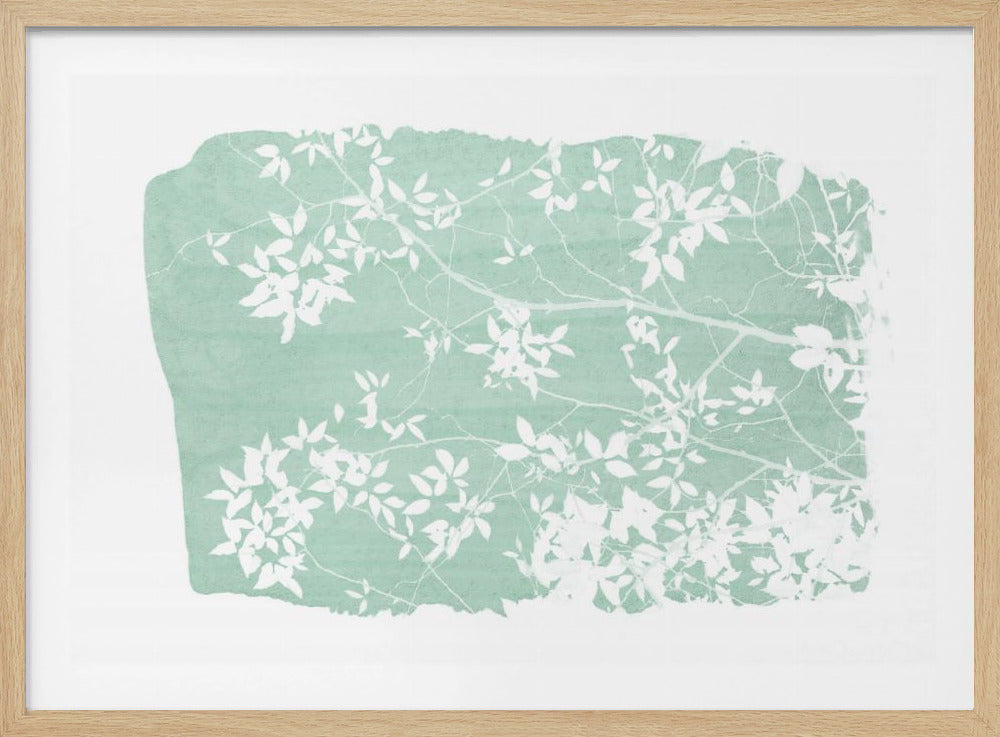 Mint Tree Foliage Silhouette | Poster