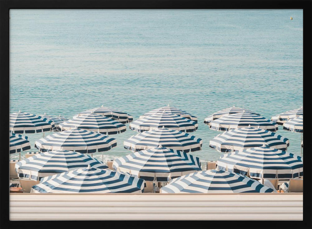 Striped Beach Umbrellas | Poster