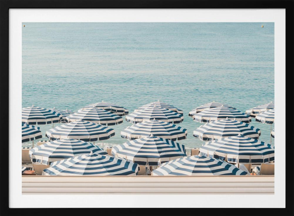 Striped Beach Umbrellas | Poster