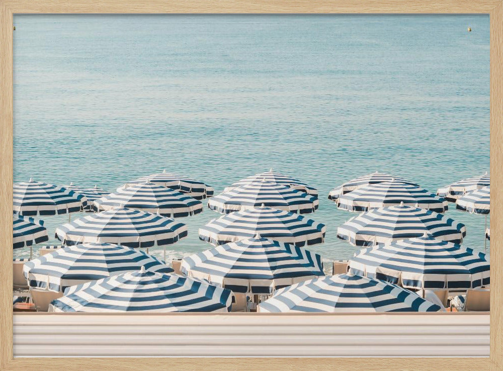 Striped Beach Umbrellas | Poster