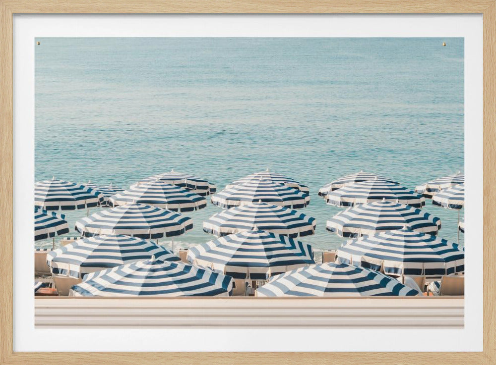 Striped Beach Umbrellas | Poster