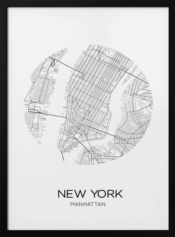 Manhattan Roads Map | Poster