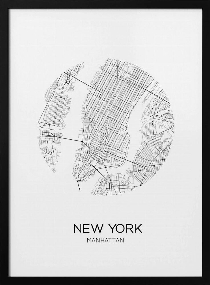 Manhattan Roads Map | Poster
