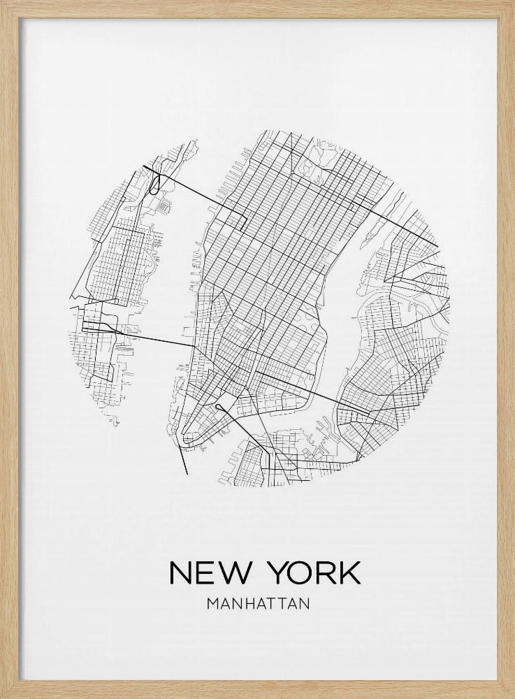 Manhattan Roads Map | Poster