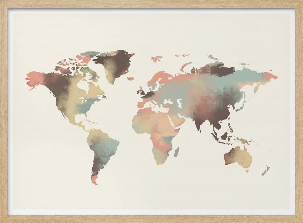 Watercolor World Map | Poster