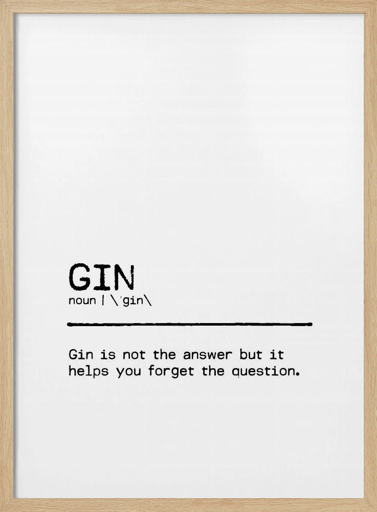 Quote Gin Question | Poster