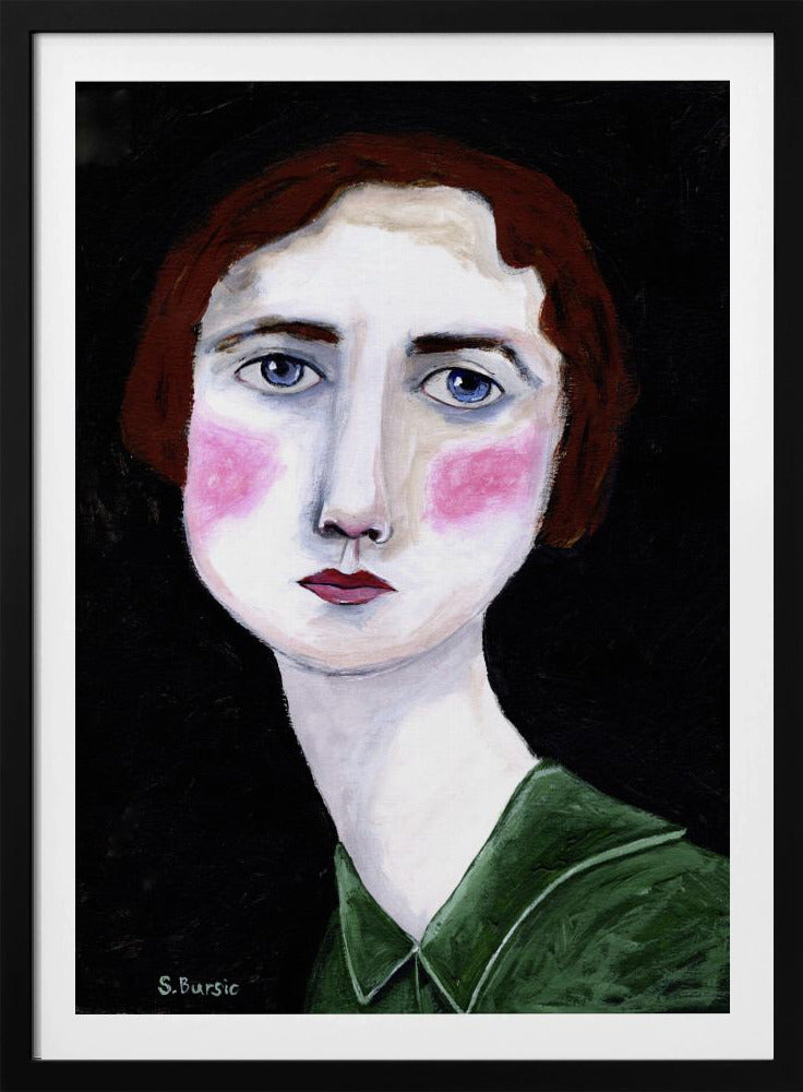 Vintage Woman with pink cheeks | Poster