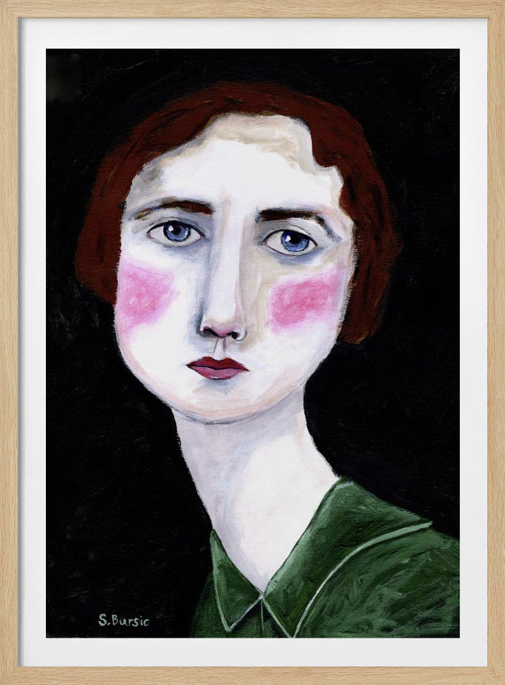 Vintage Woman with pink cheeks | Poster