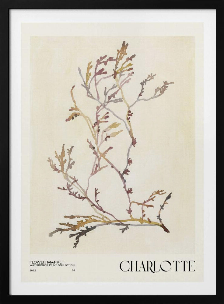Watercolor print collection. Flower market - Charlotte | Poster