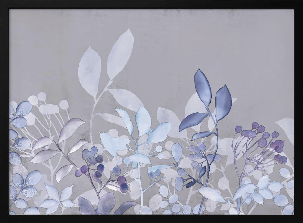 Watercolor Pastel Garden Blue | Poster