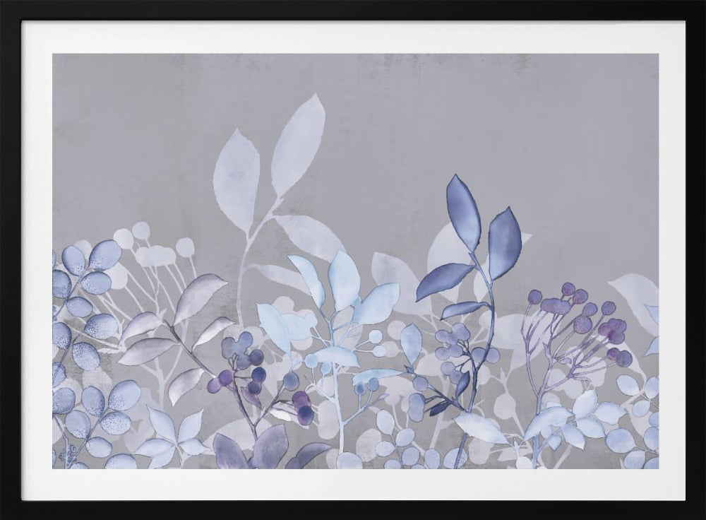 Watercolor Pastel Garden Blue | Poster
