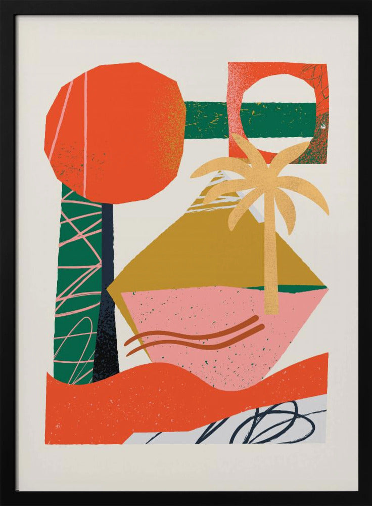 Abstract Beach Collage | Poster