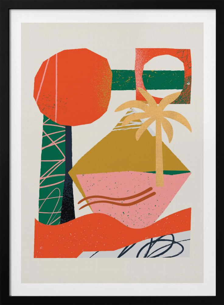 Abstract Beach Collage | Poster