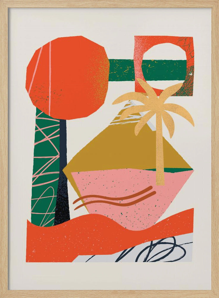 Abstract Beach Collage | Poster