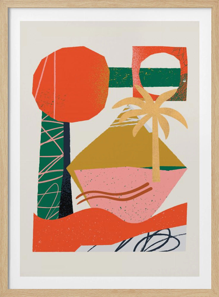 Abstract Beach Collage | Poster