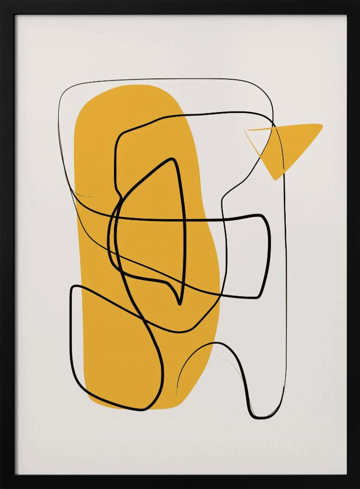 Line Abstract In Yellow | Poster
