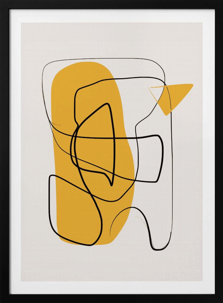 Line Abstract In Yellow | Poster