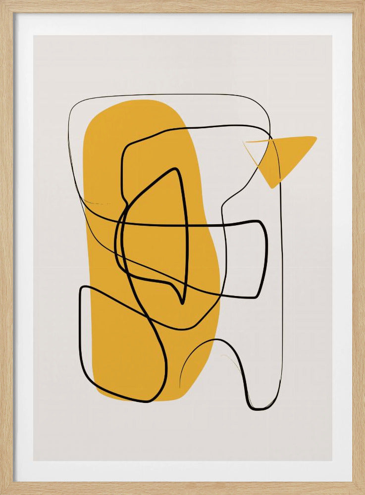 Line Abstract In Yellow | Poster