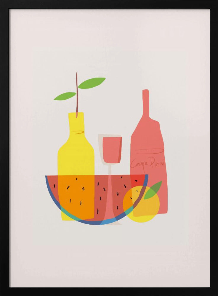 Still Life With Wine and Bottles | Poster