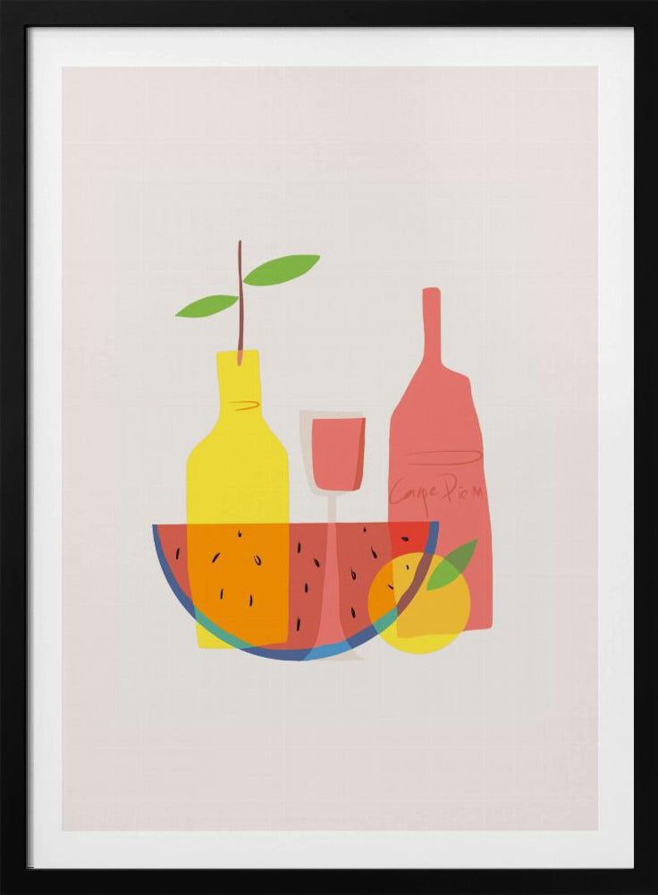 Still Life With Wine and Bottles | Poster