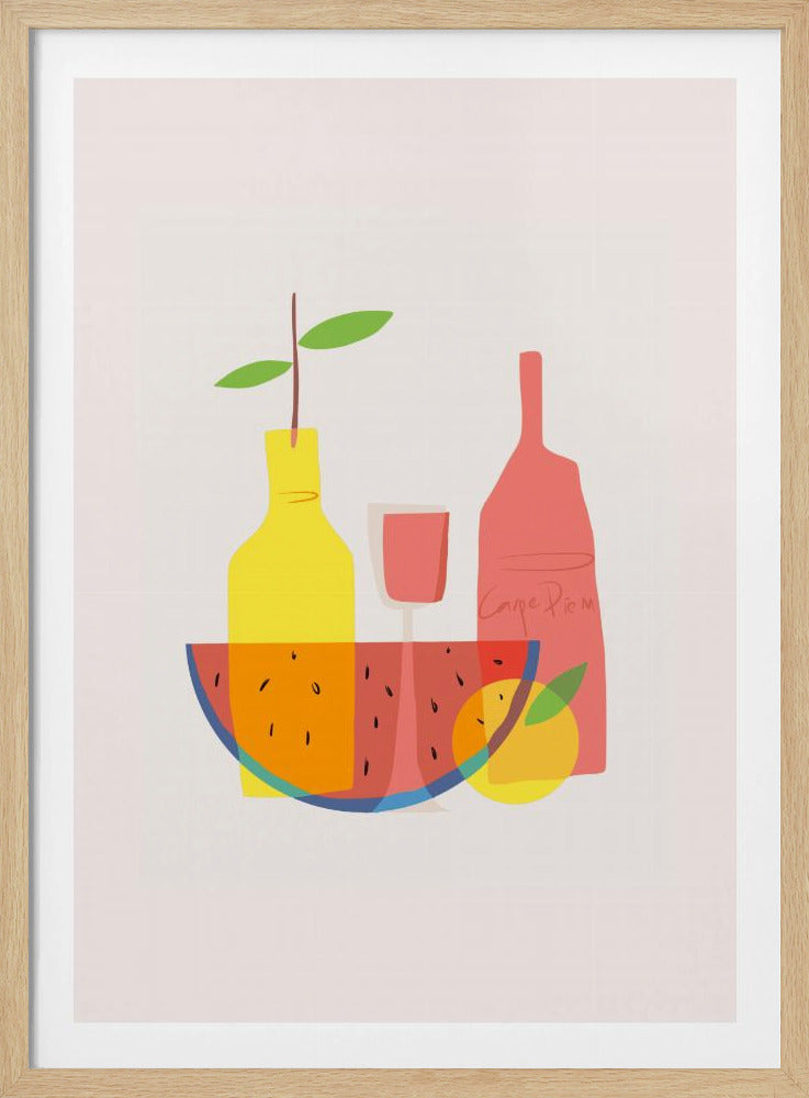 Still Life With Wine and Bottles | Poster