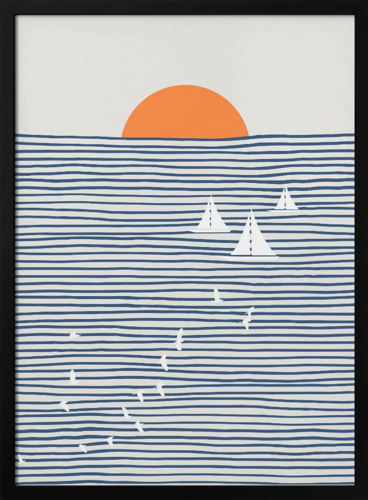 Three White Sails | Poster