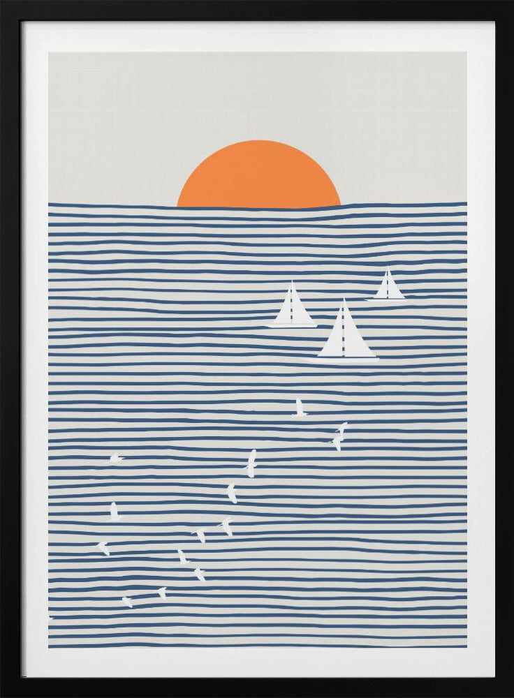 Three White Sails | Poster