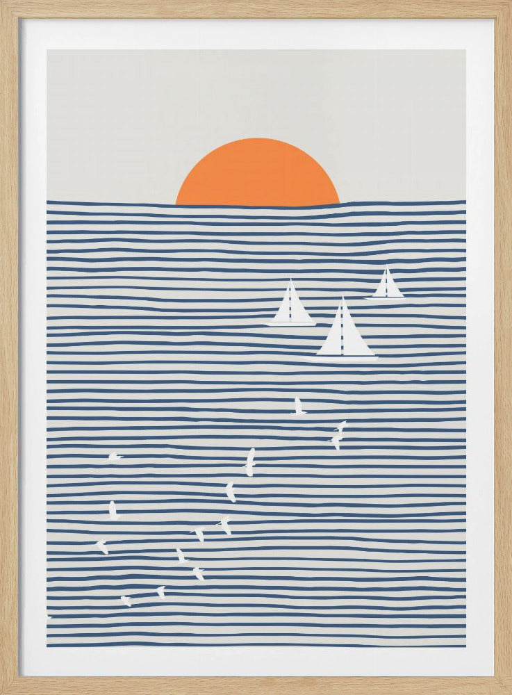 Three White Sails | Poster
