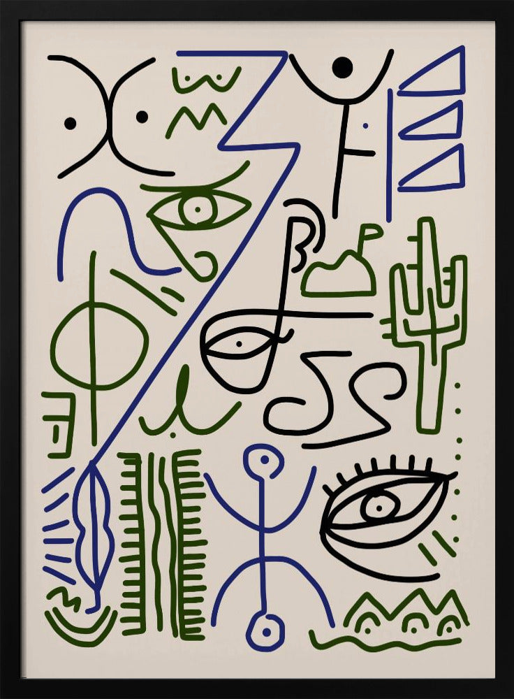 Line Art Bizarre Village Symbol | Poster