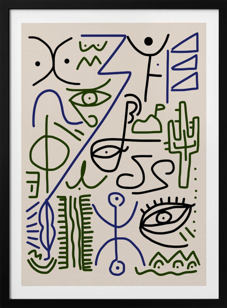 Line Art Bizarre Village Symbol | Poster