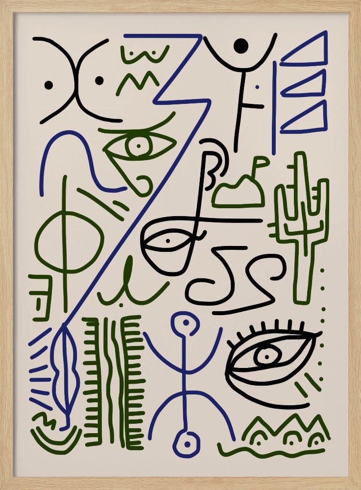 Line Art Bizarre Village Symbol | Poster