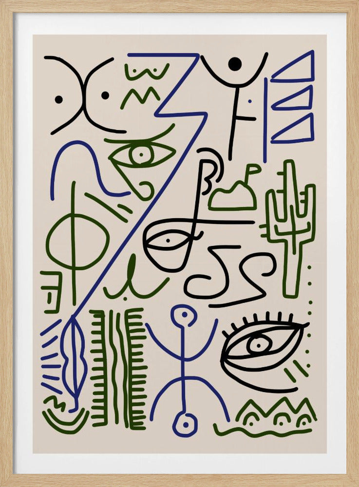 Line Art Bizarre Village Symbol | Poster