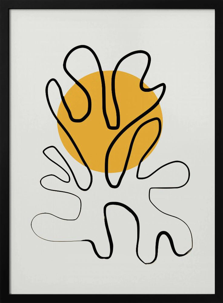 Minimalist Coral and Sun | Poster