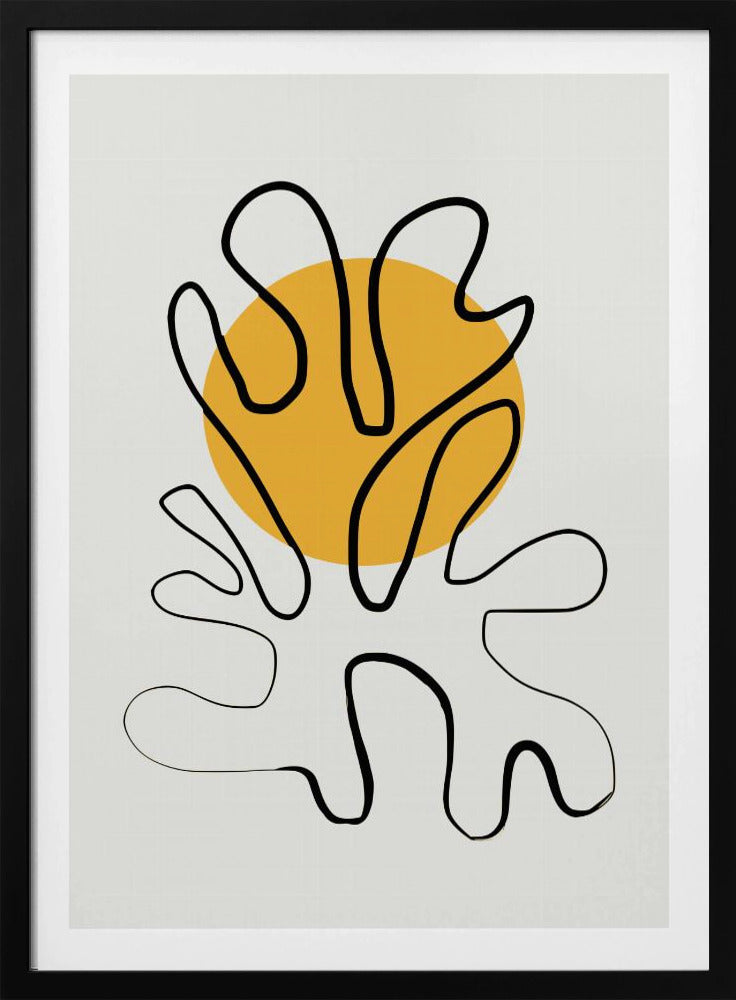 Minimalist Coral and Sun | Poster