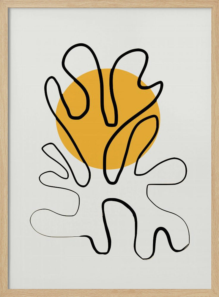 Minimalist Coral and Sun | Poster