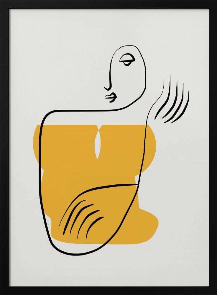 Abstract Line Drawing Of A Person | Poster