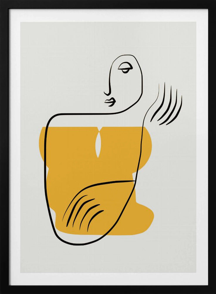 Abstract Line Drawing Of A Person | Poster