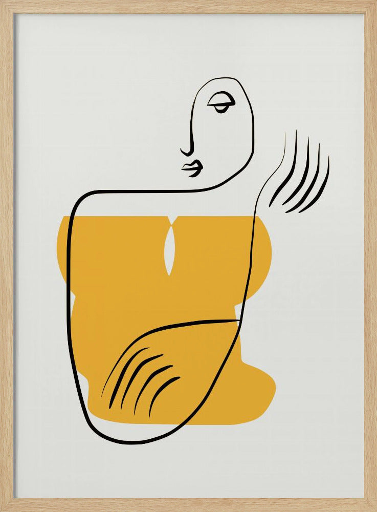 Abstract Line Drawing Of A Person | Poster