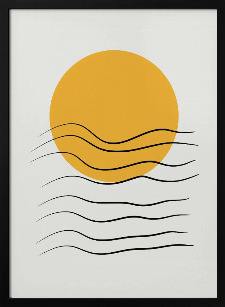 Golden Wave Sunset | Poster